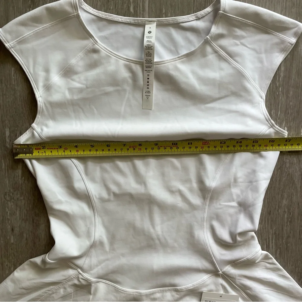 Sold Lululemon Everlux Mesh-Back Tennis Dress in White - Picture 7 of 9